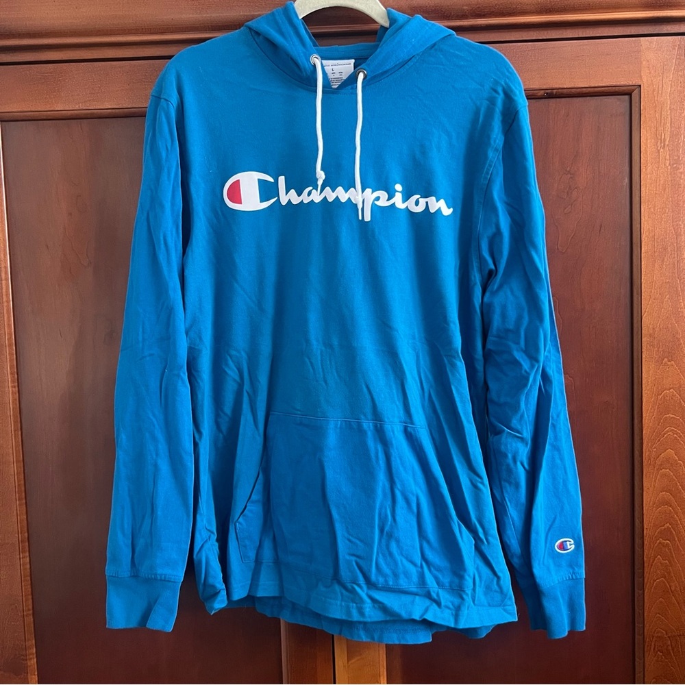 Champion Blue Hoodie Large
